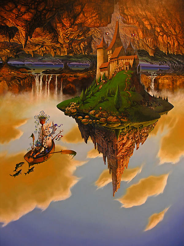 Water from the hour-glass, painted by Patrick Woodroffe, 1992