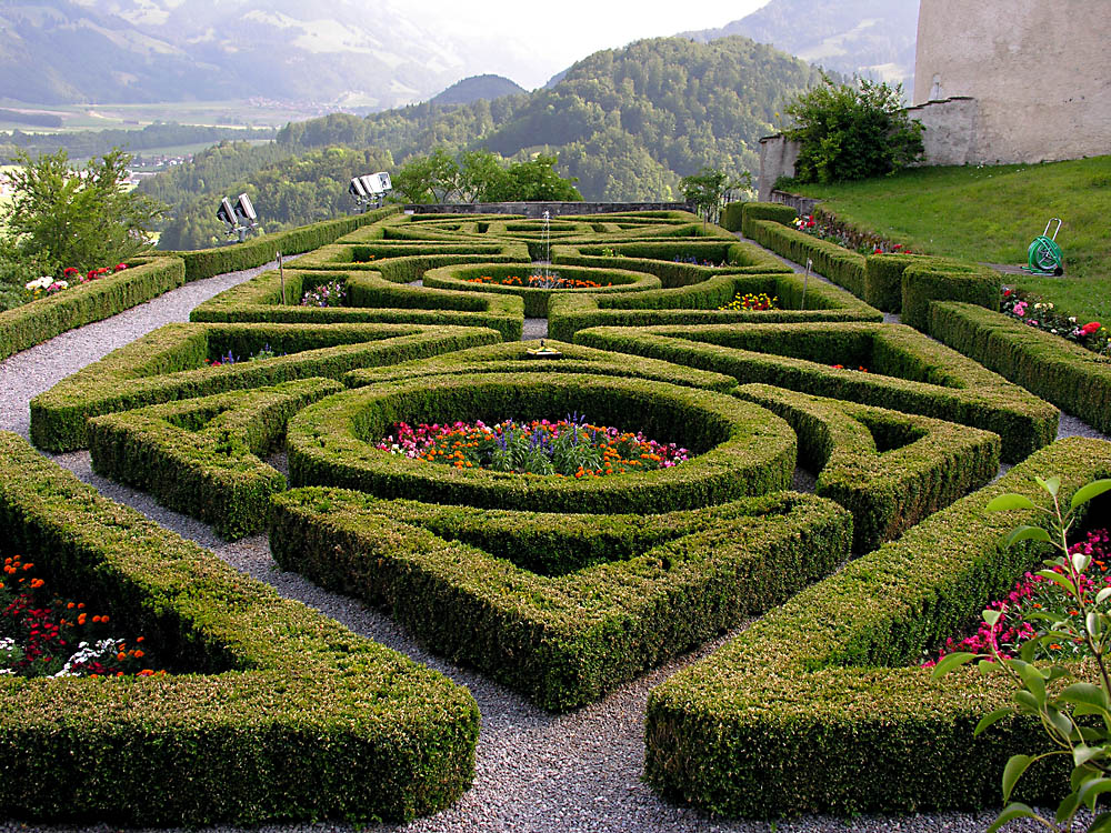 Garden of Gruyere castle