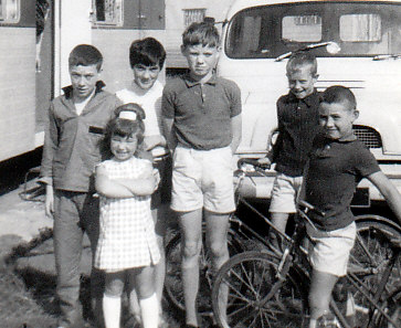Kids at a caravan park