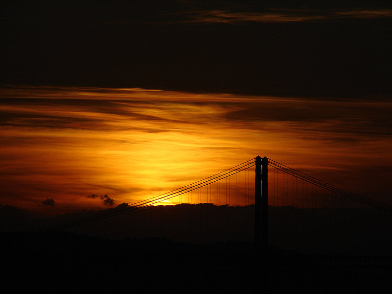 Sunset seen from the Castle