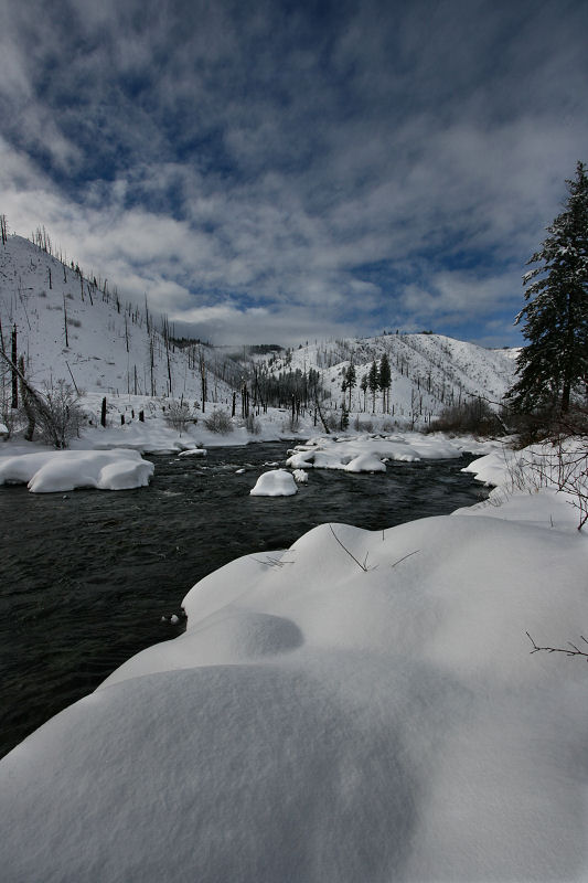 Winter Envelopes the Entiat River Valley