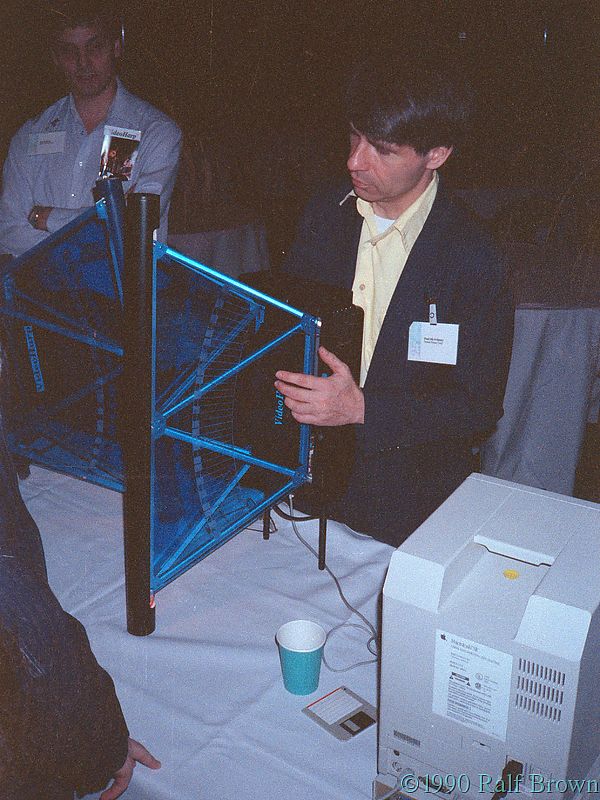 Paul McAvinney demonstrating the Video Harp