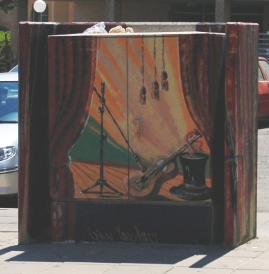 Someone made it their business to paint most of the electrical boxes in Ashkelon.