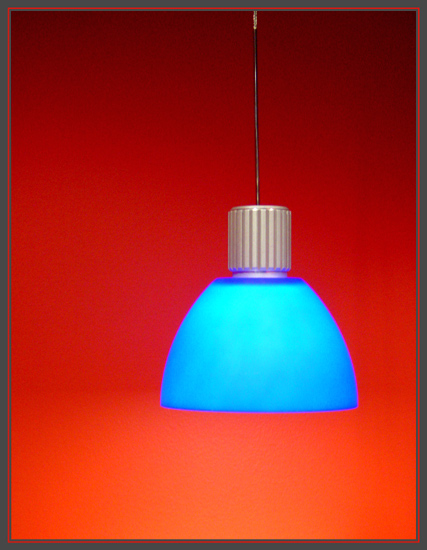 blue on red*