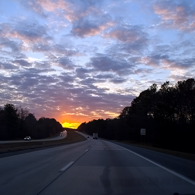 driving off into the sunset *