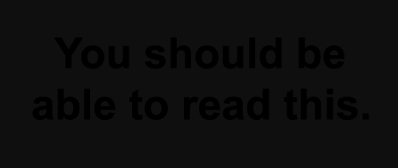 You should be able to read this