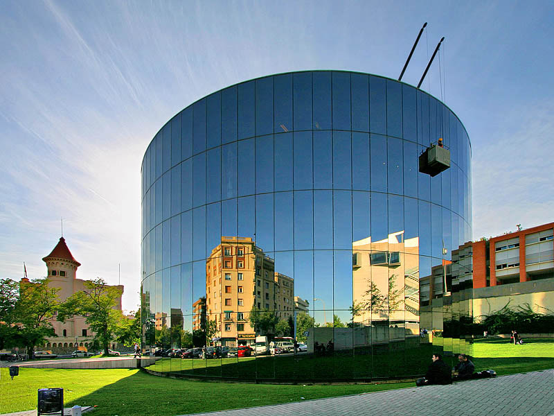 Sun behind the round mirror *