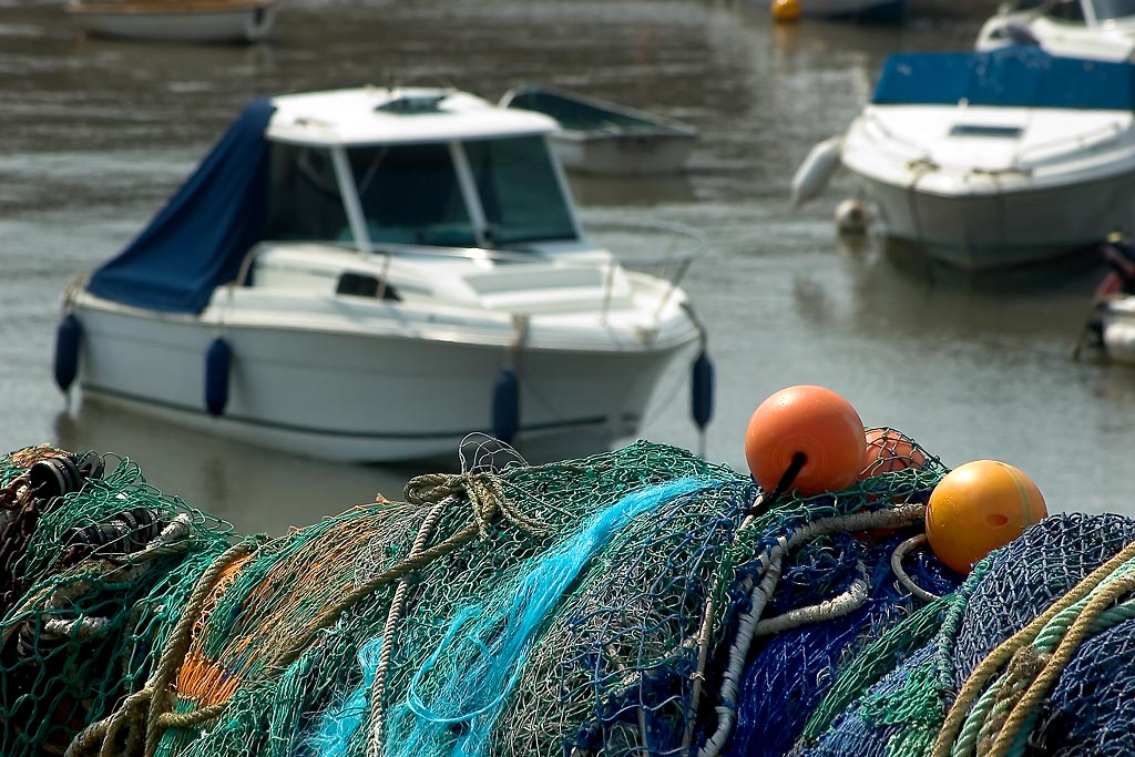 Nets and boats, Lyme Regis