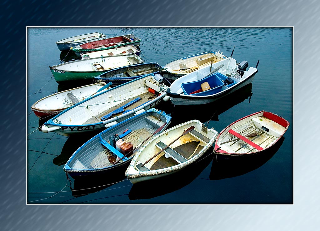 Cluster of boats, Mevagissey, Cornwall