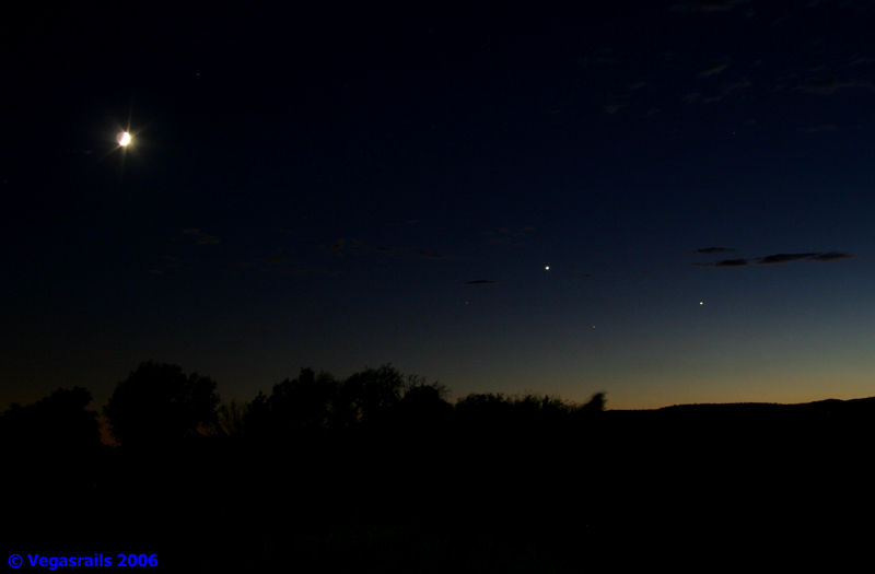 Moon at sunset