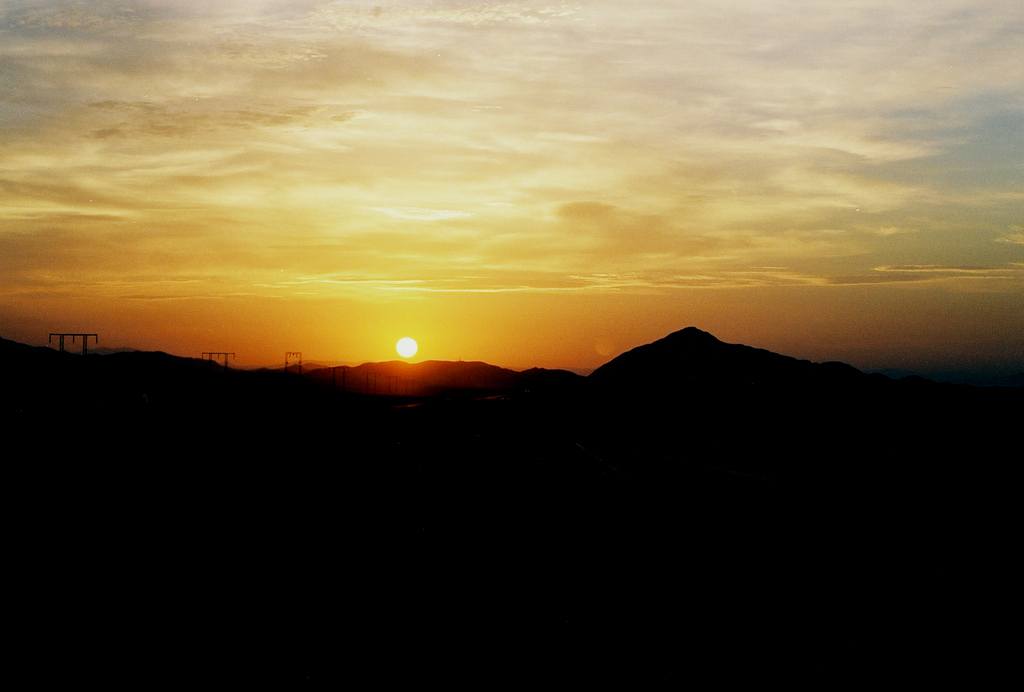 Sunrise in the Mojave