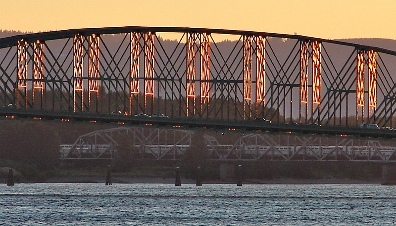 Interstate-5 Bridge at Sunset