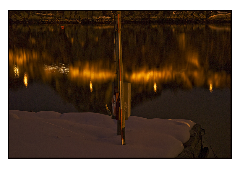 Night view  # 6  (Pier and reflection)