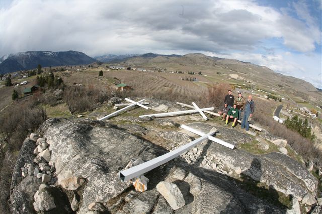 Scout Troop Replacing Three Crosses On Scout Hill