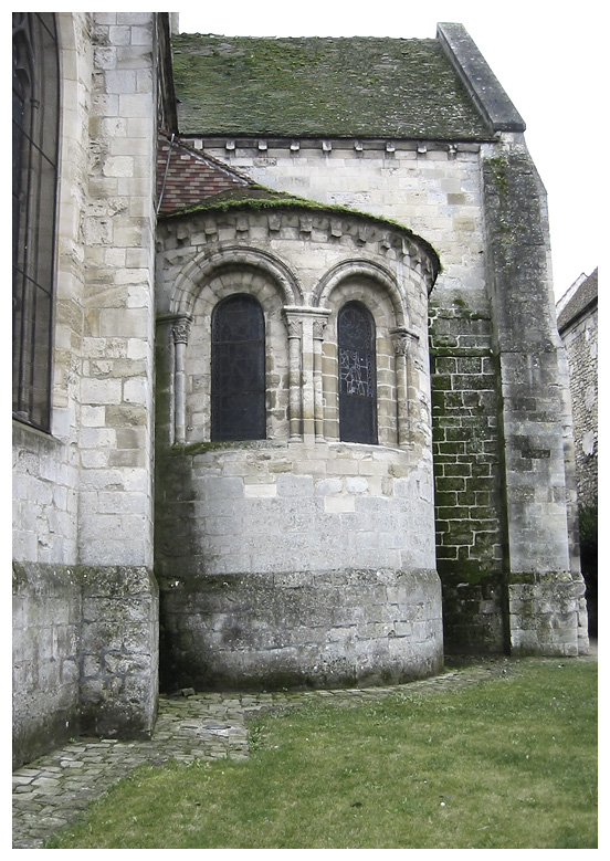 Back of  church.  Auvers-sur-Oise, France