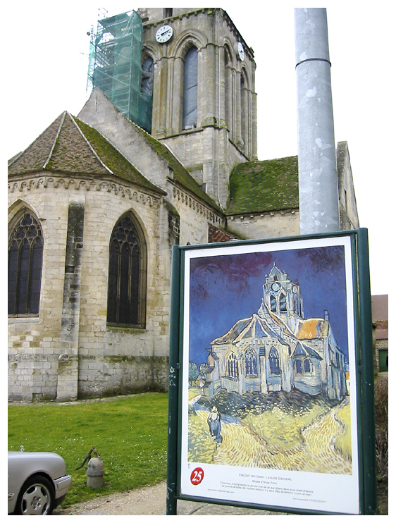 church near grave yard. Auvers-sur-Oise, France