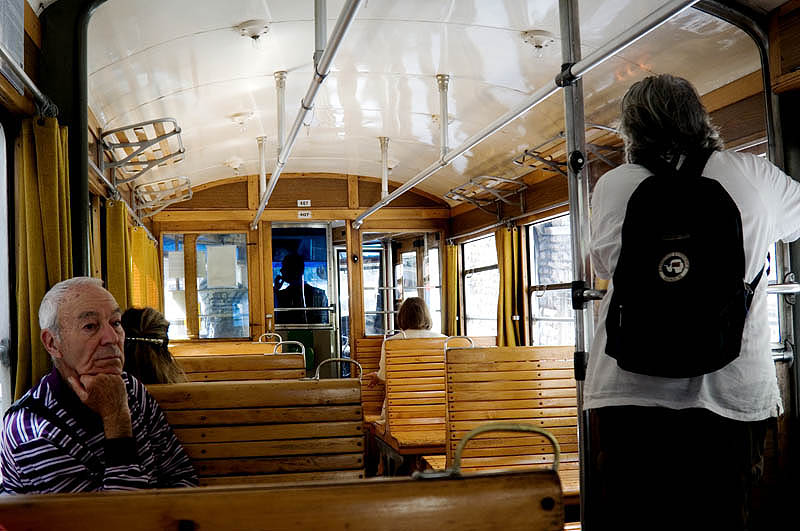 Aboard the Opicina Tram