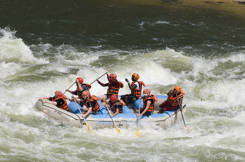 Rafting the Zambesi at Victoria Falls, Zambia