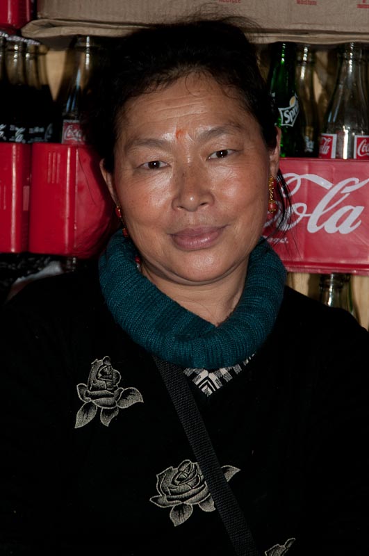 Tibetan tea shopkeeper, Swayambu Stupa