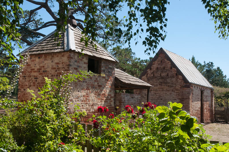 Farm buildings at Brickendon colonial farm estate