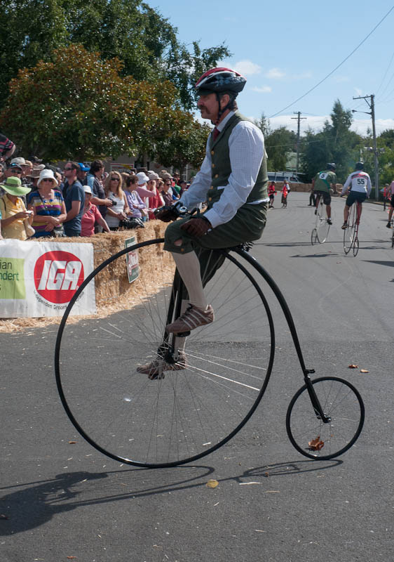 Penny Farthing races at Evandale