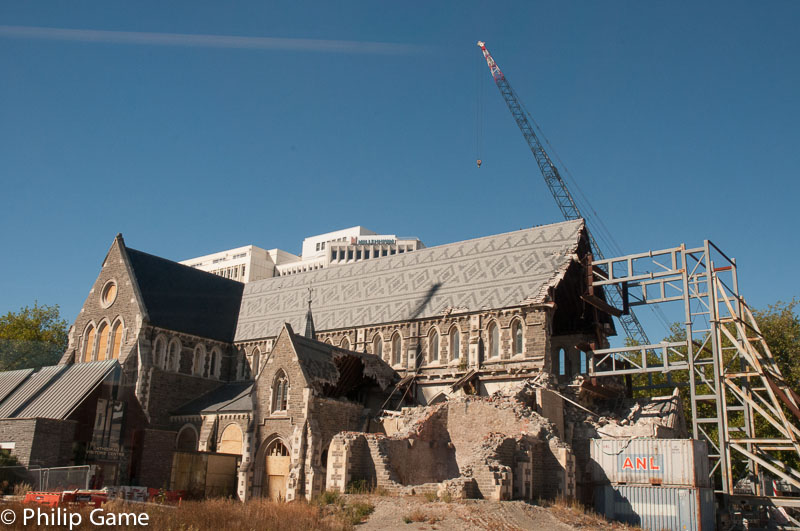 Christchurch Cathedral suffered major structural damage 