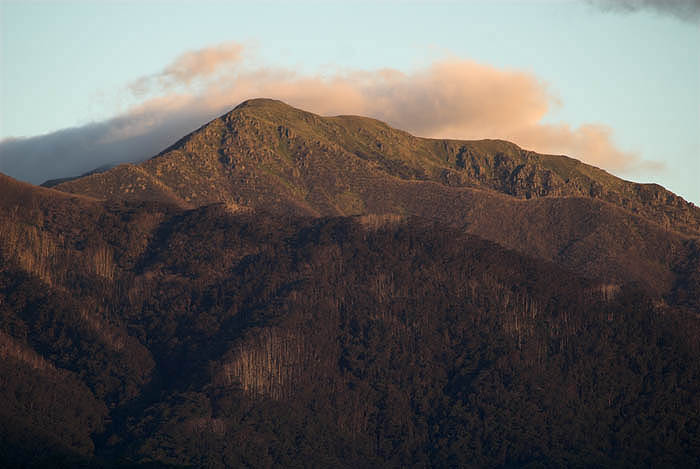 Sunset over Mt Bogong, 1986 metres