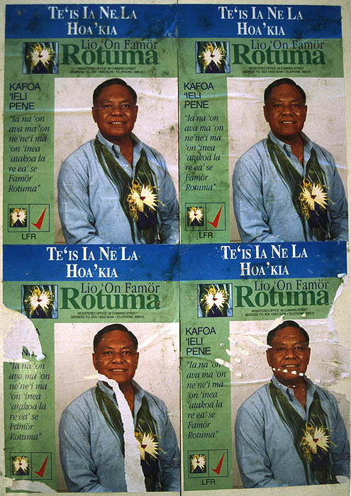 Election poster for the Rotuma constituency