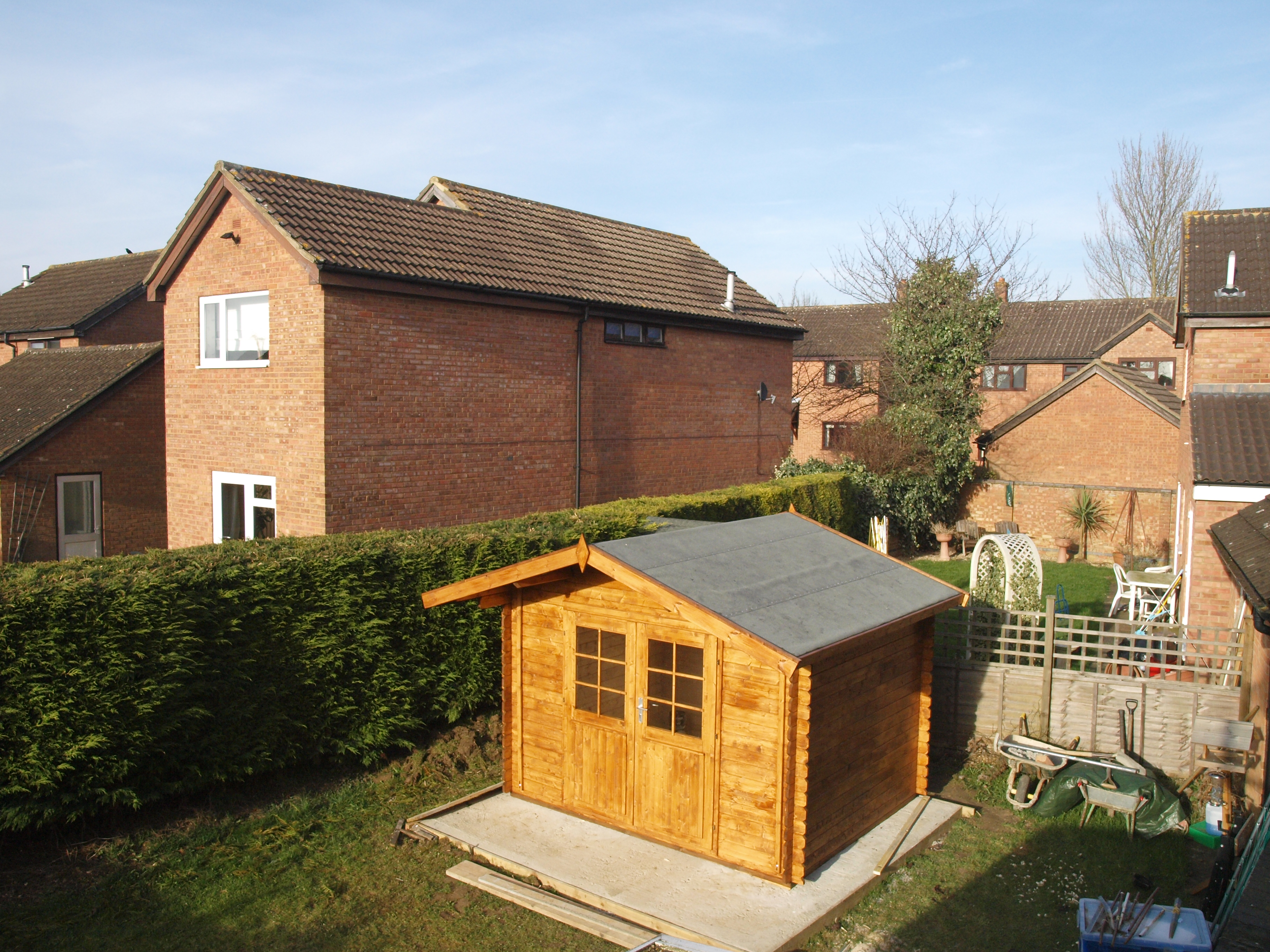 The shed in the back garden turned out to be larger than I envisaged