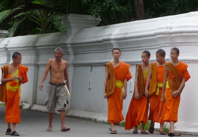 Monks in side street