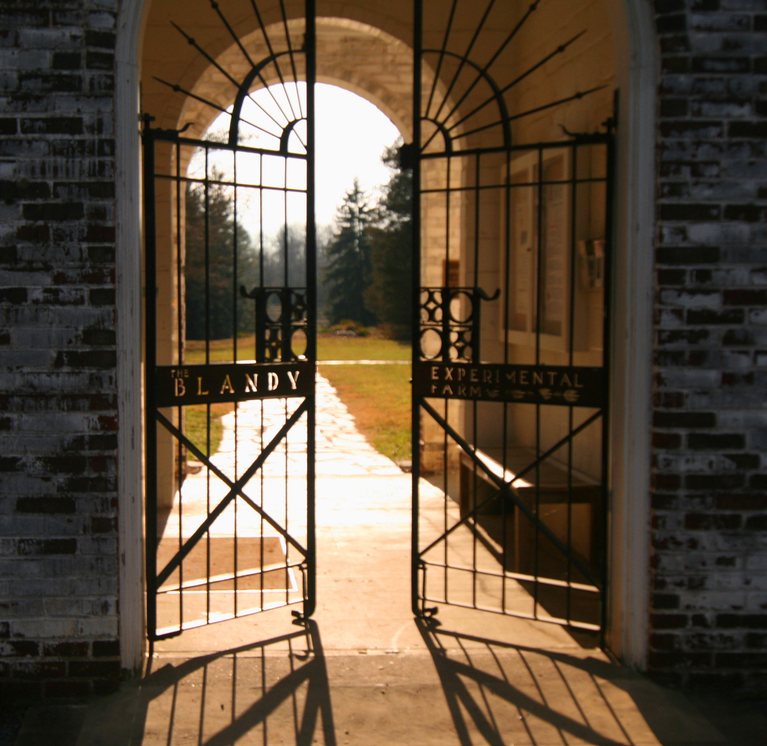 The gates to Blandy.