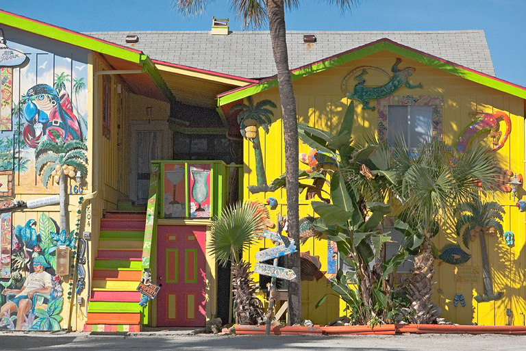 Bright Colored Hotel Doorway