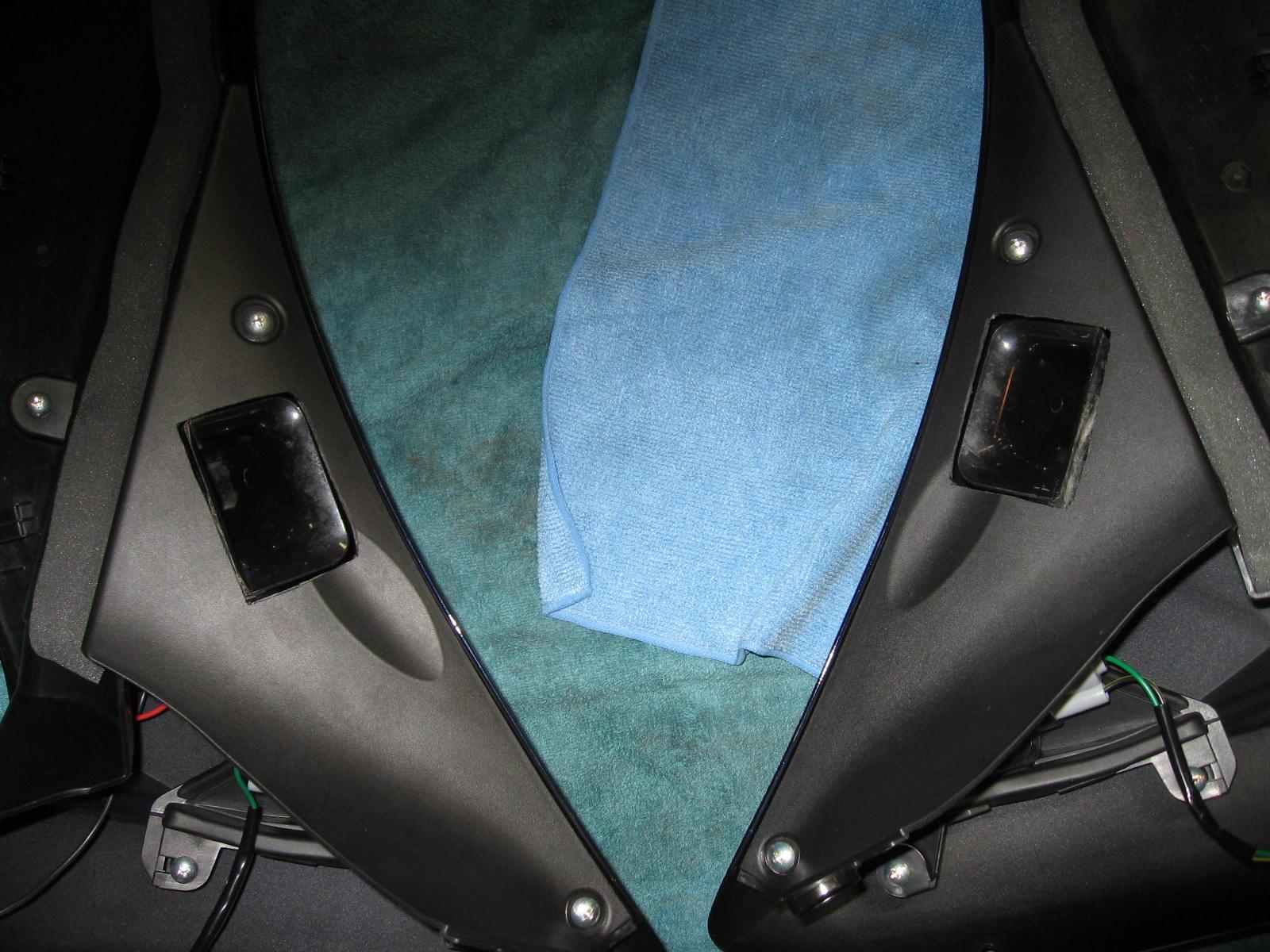 Gold Wing Horns installed in 2010 inner panels