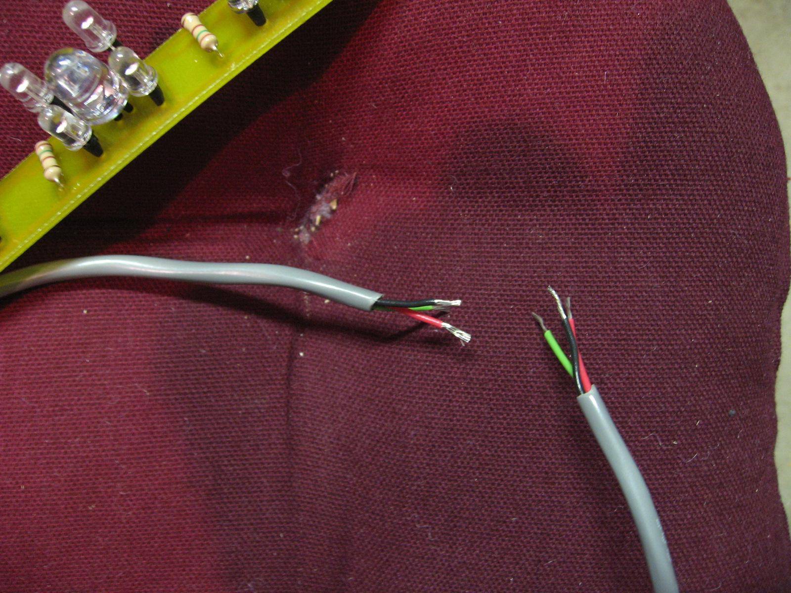 These three wires will have to be reconnected once you get the harness routed in the box
