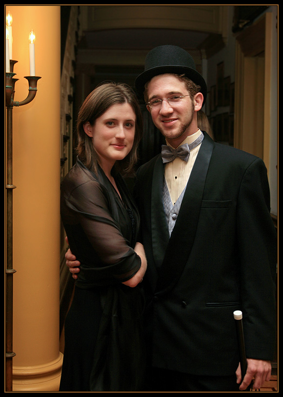 Young Gent & Friend Caught in Foyer
