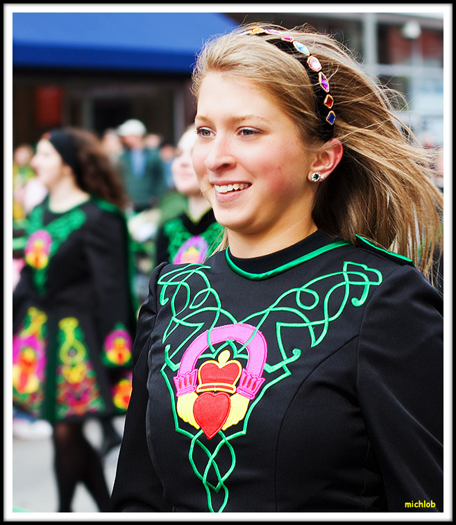 Stop Action Portrait at the St. Patricks Day Parade