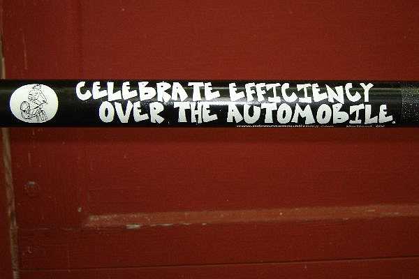 Celebrate efficiency over the automobile.