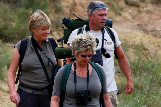 Polly, Ian, and Cheryl in one of tge walking excursions in Guara