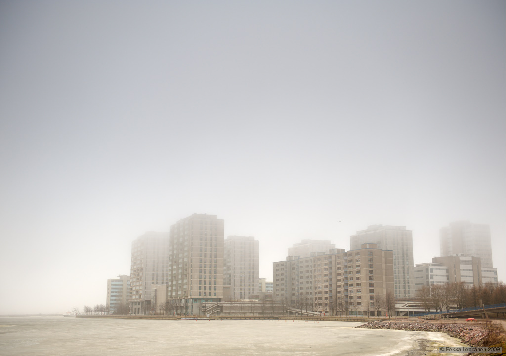 Merihaka in fog