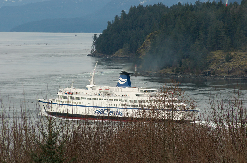 Queen of the North passing through Seymour Narrows