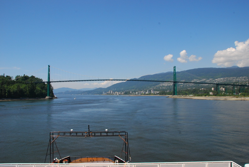 Lions Gate Bridge dead ahead