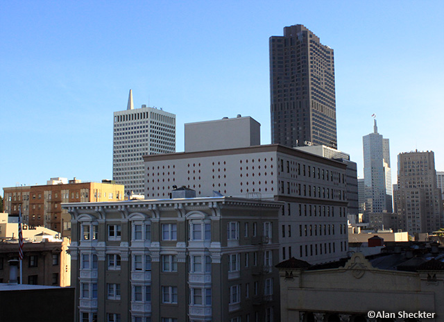 Rooftop view from the Larkspur Hotel