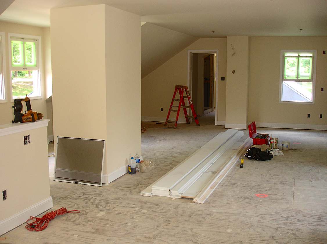 June 4th: Second Floor Trim work