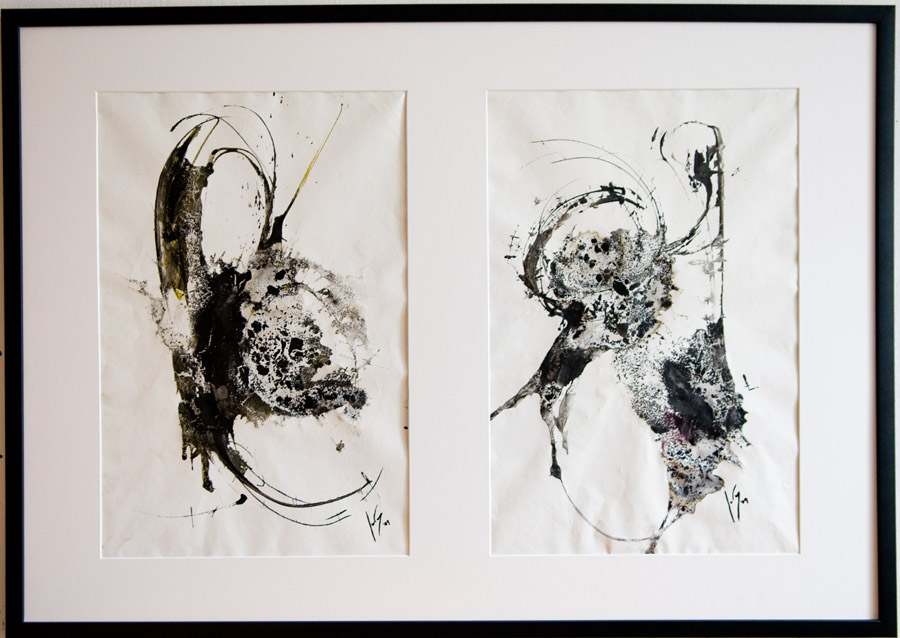 senxa titolo (dittico), ink on paper, 54x36 each (sold)