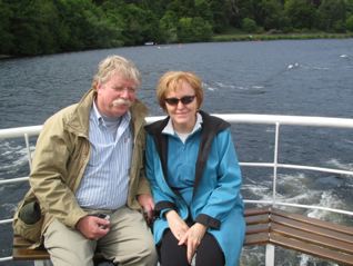Inverness, Scotland, Saturday, June 21, 2008: Loch Ness. Rushing and his dear Frances searching for the monster