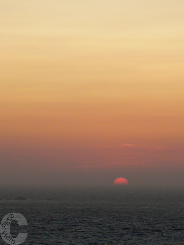 Sunset from the cornish coast