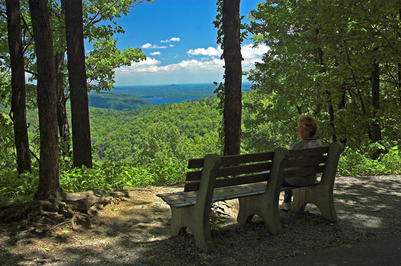 A peaceful Mountain View - on the trail to Whitewater Falls