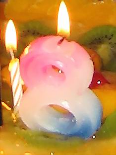 Cake candle detail
