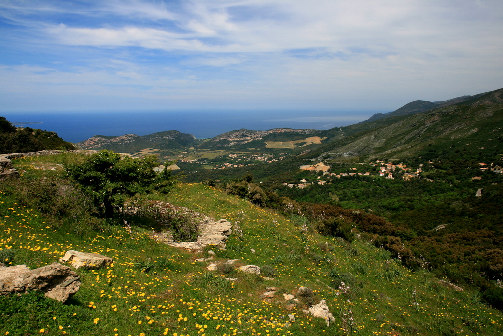 au-dessus de Bastia.