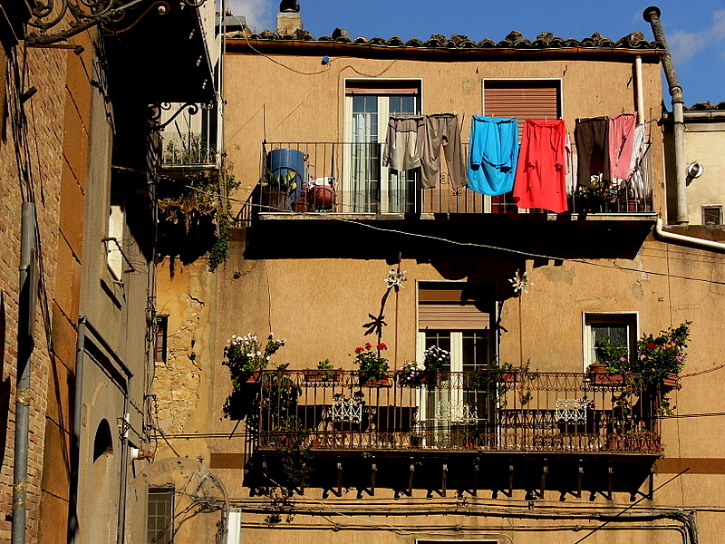 balconies in Piazza Armerina